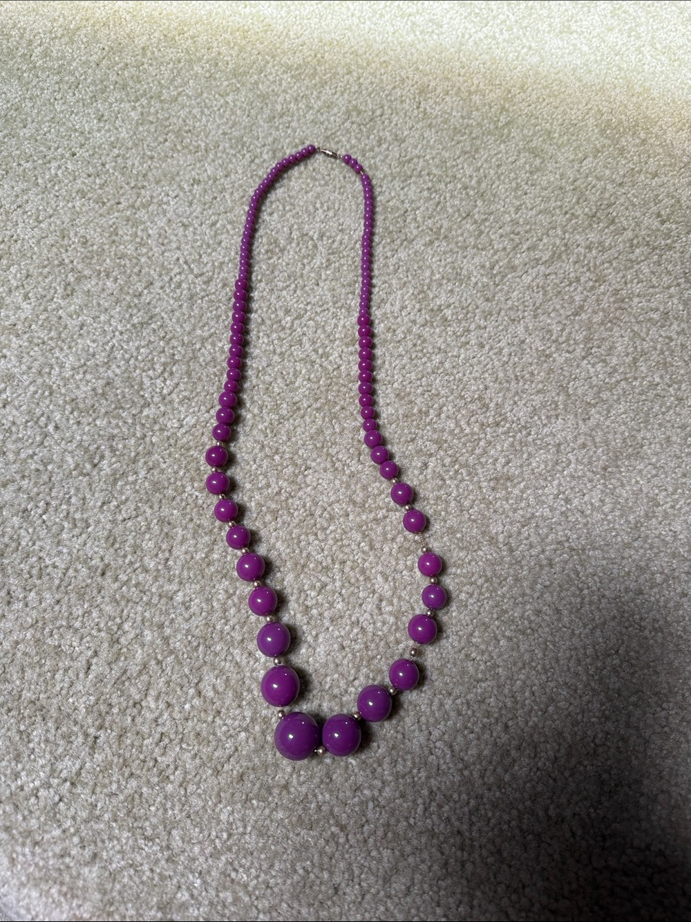 Purple Bead Statement Necklace - Women Jewelry